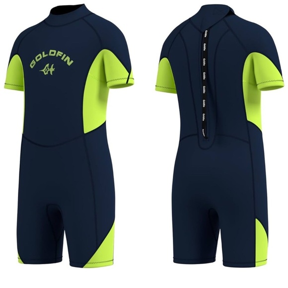 Goldfin Kids Wetsuit for Boys Girls 3mm Neoprene Back Zip Wet Suits Size 6 - Picture 1 of 5